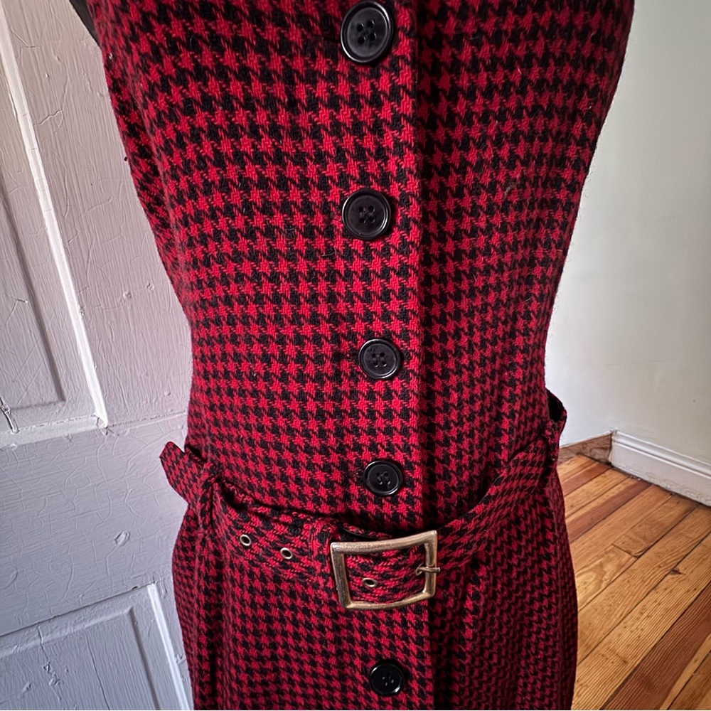 VINTAGE houndstooth jumper dress - Picture 2 of 5